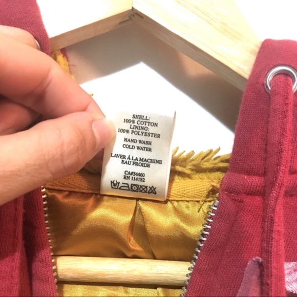 Ed hardy red & gold rhinestone fluffy hoodie - Picture 7 of 8